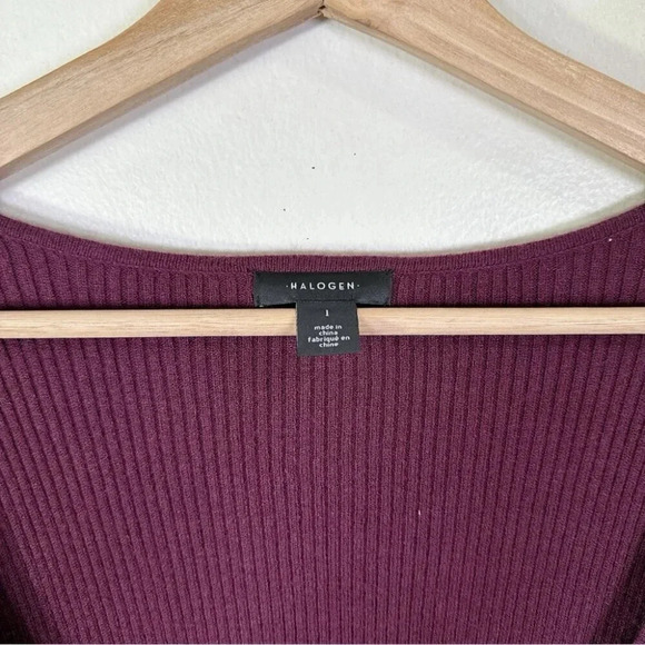 Halogen Womens Size 1X Ribbed Heart Neck Soft Long Sleeve Sweater - Picture 11 of 15